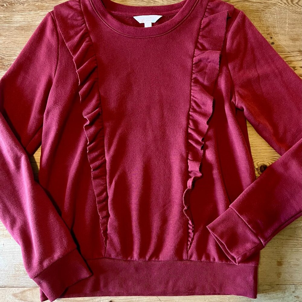 Lauren Conrad Ruffle Accent Sweatshirt /‎ Size S